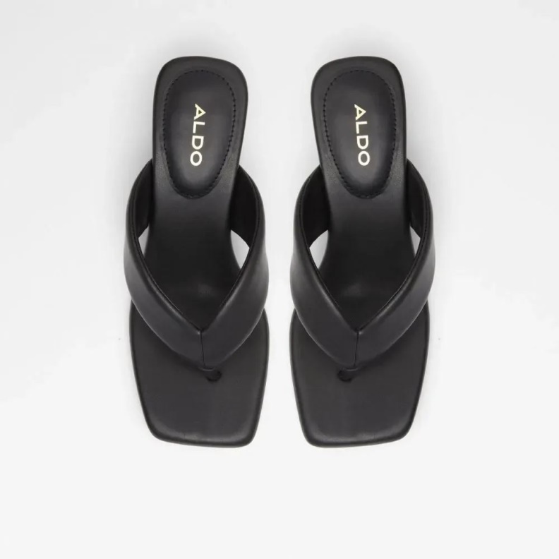 Aldo Fashion Auday Women's Thong Heeled Sandal Black