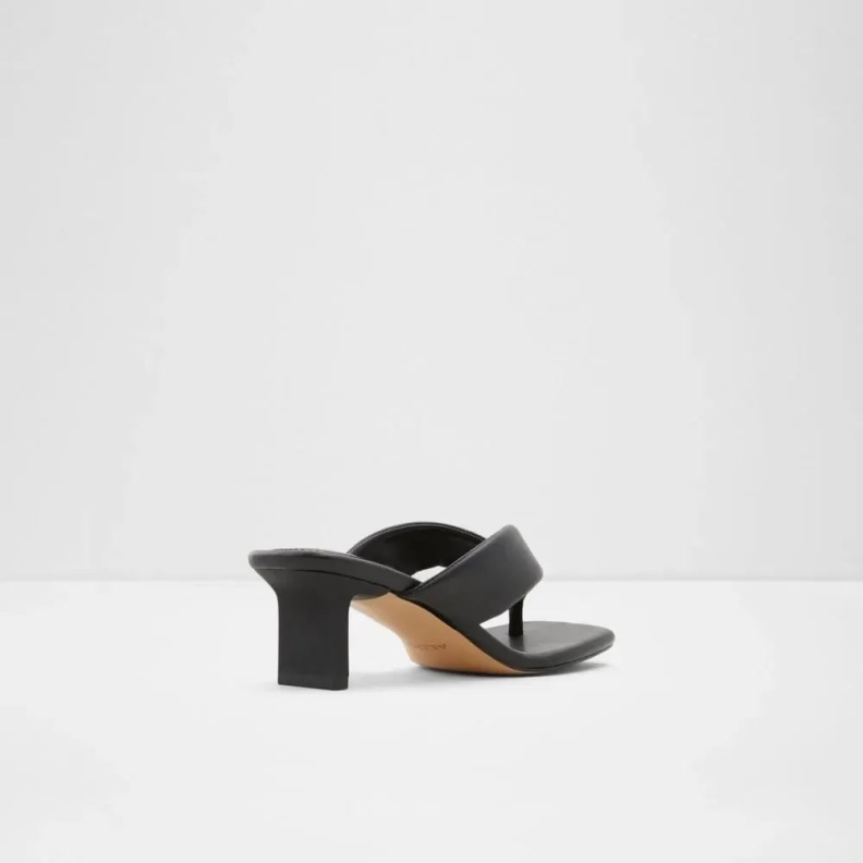 Aldo Fashion Auday Women's Thong Heeled Sandal Black