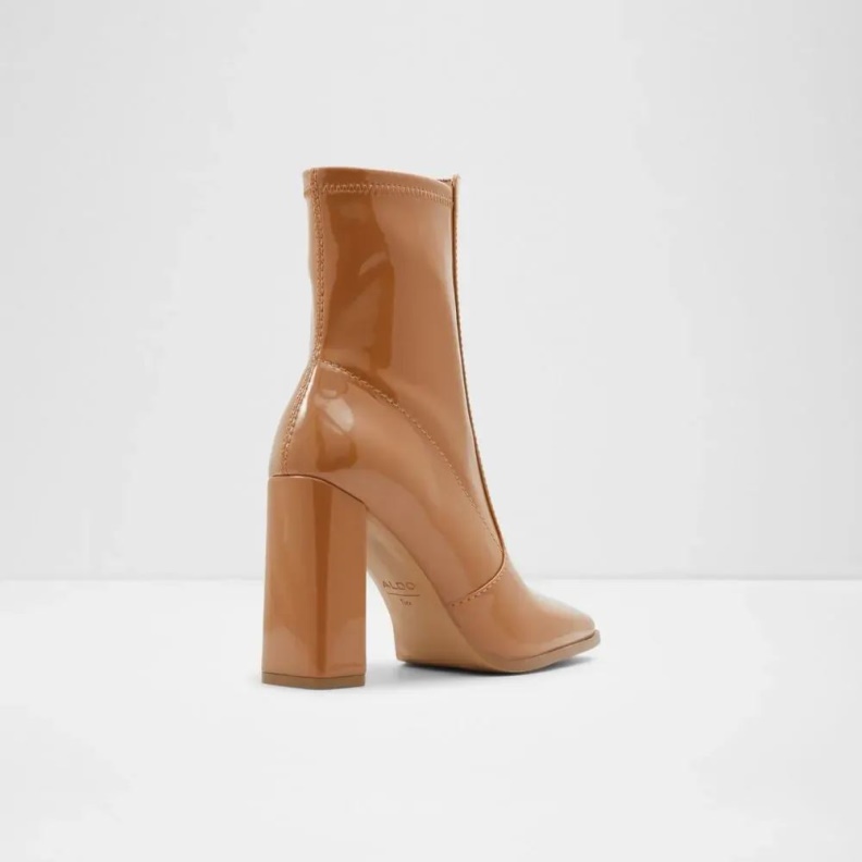 Fashion Aldo Dark-Beige Audrella Women's Block Heel Ankle Boot