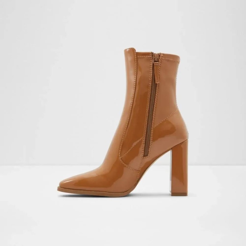 Fashion Aldo Dark-Beige Audrella Women's Block Heel Ankle Boot