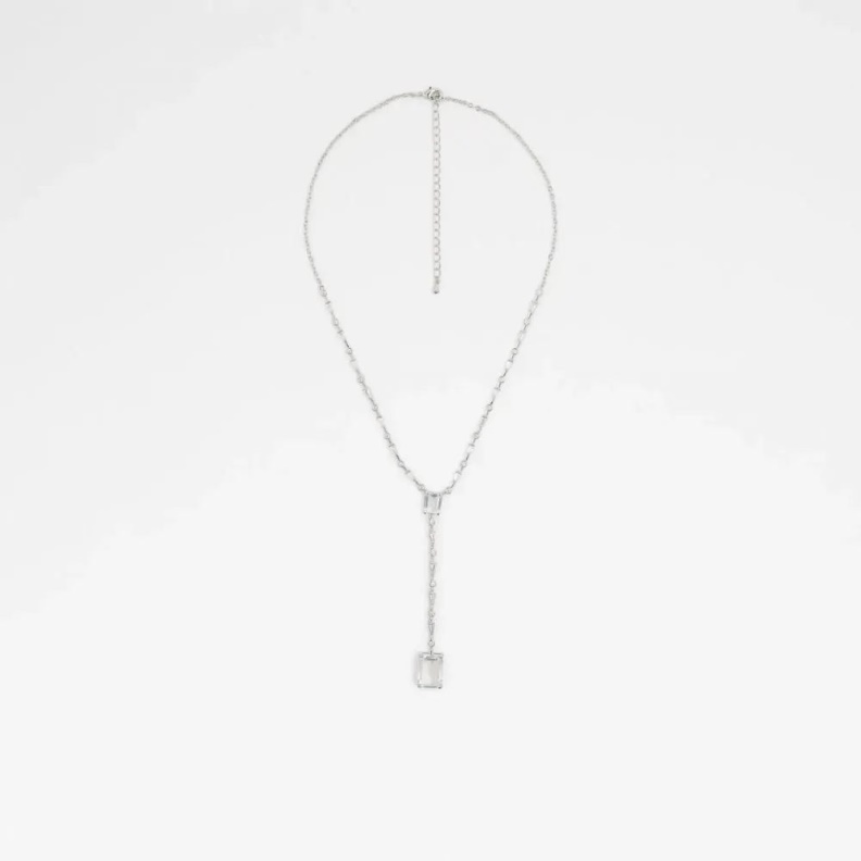 Fashion Silver/Clear Multi Aldo Baguet Women's Accessories Necklace