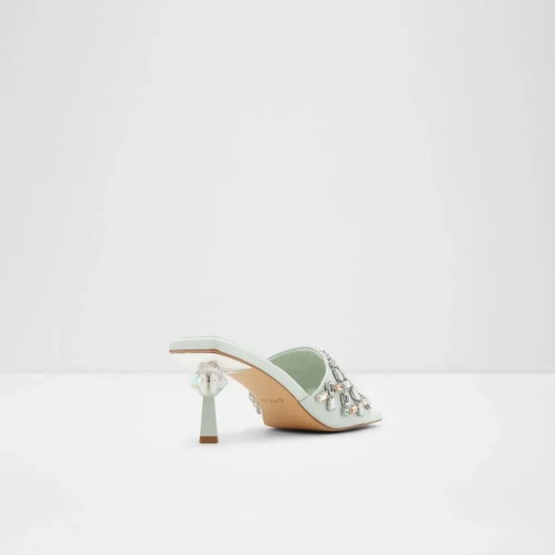 Fashion Light Green Berna Women's Slip On Heeled Sandal Aldo