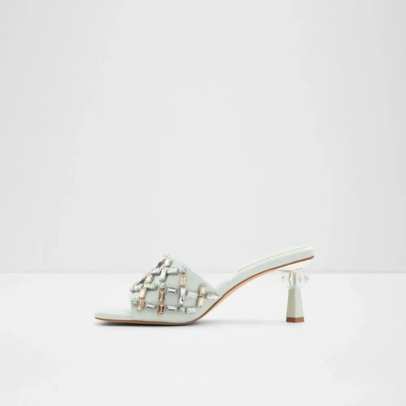 Fashion Light Green Berna Women's Slip On Heeled Sandal Aldo