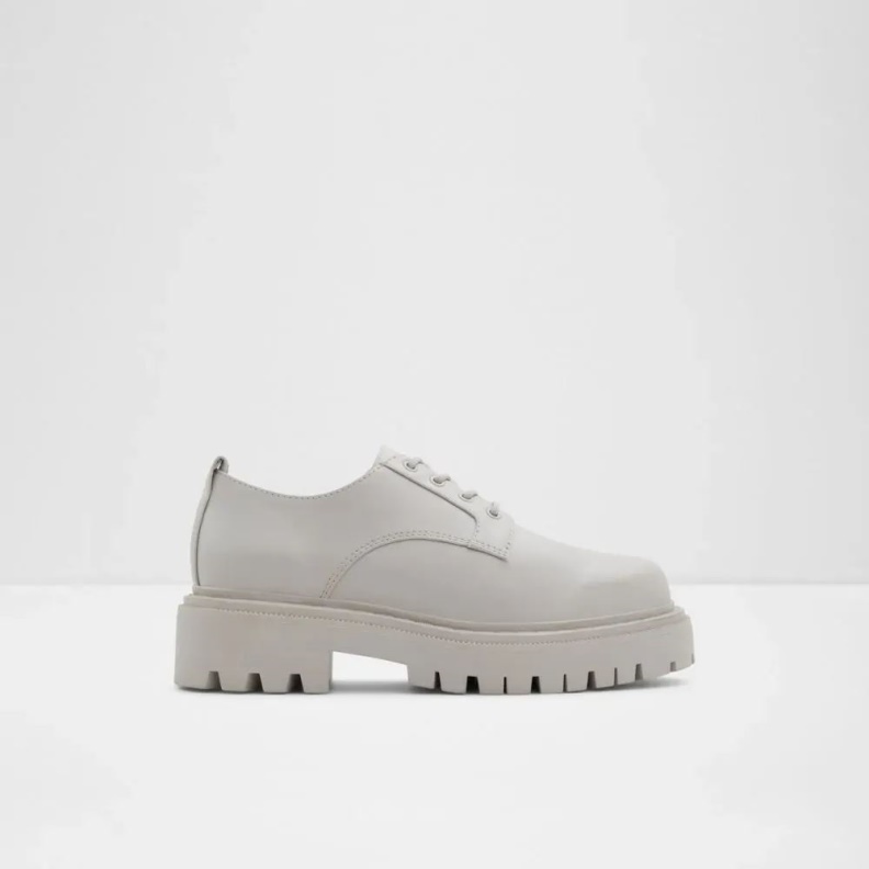 Aldo Fashion Bigmove Women's Lug Sole Oxford Shoe Light Grey