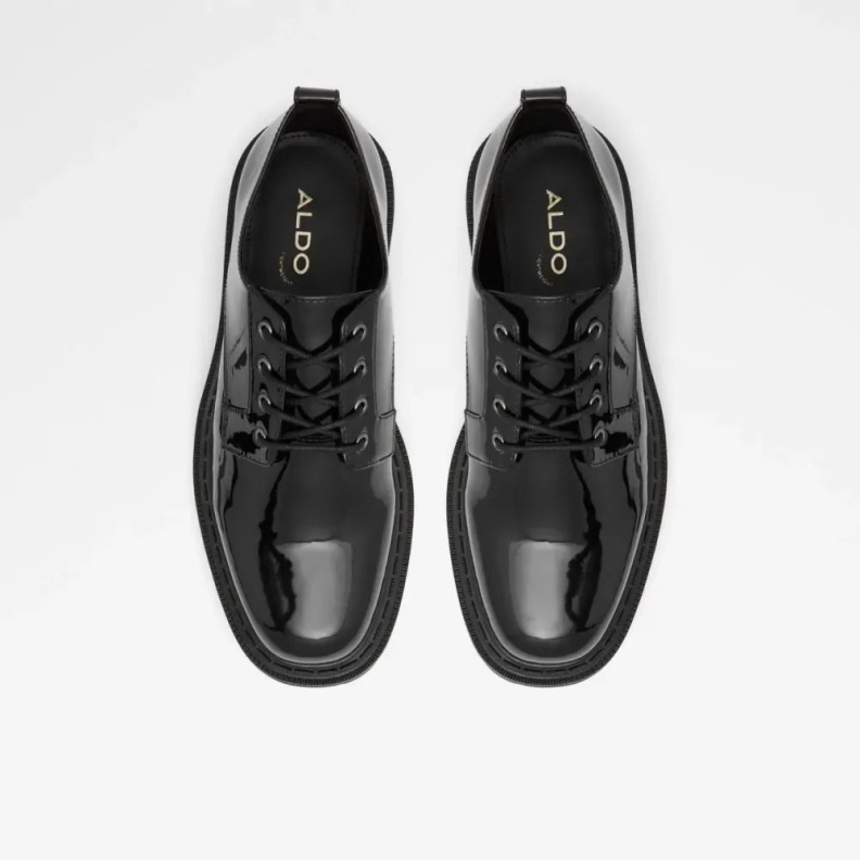 Bigmove Women's Lug Sole Oxford Shoe Fashion Black Aldo