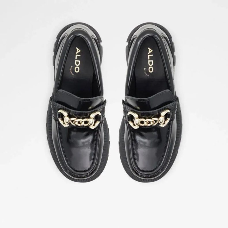 Bigwalk Women's Lug Sole Loafer Fashion Aldo Black