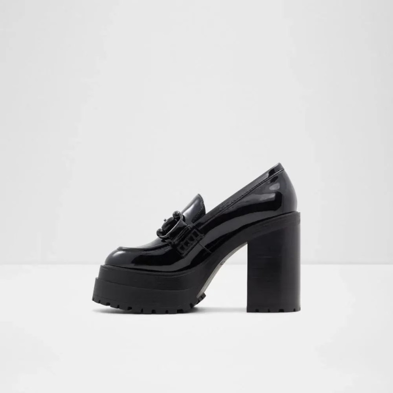 Fashion Black Aldo Bigleap Women's Mid Heel Loafer