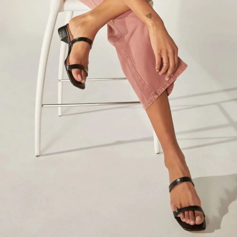 Fashion Black Aldo Biliwen Women's Slip On Low Block Heel Sandal