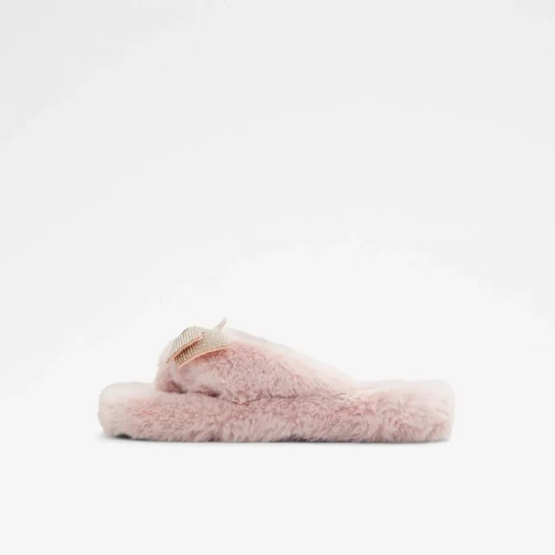Bowpouf Women's Faux Fur Sandal Fashion Light Pink Aldo