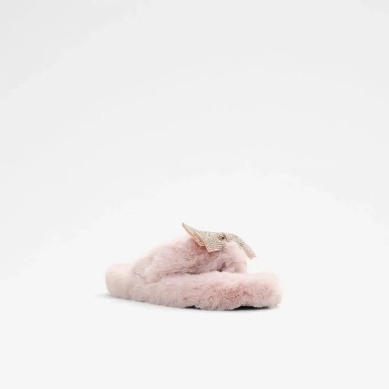 Bowpouf Women's Faux Fur Sandal Fashion Light Pink Aldo