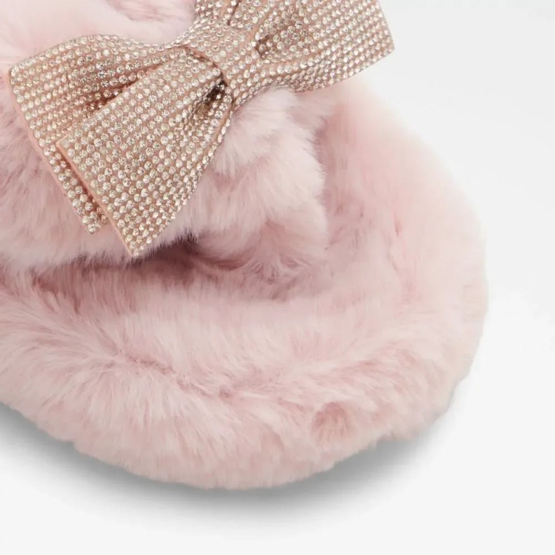 Bowpouf Women's Faux Fur Sandal Fashion Light Pink Aldo