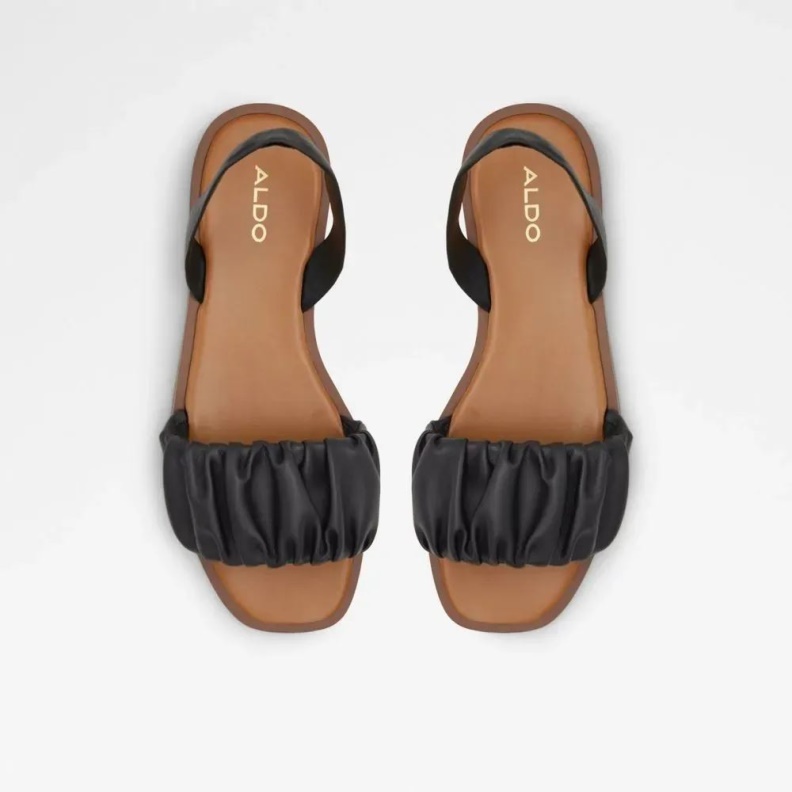 Brelden Women's Two-Piece Flat Sandal Fashion Aldo Black