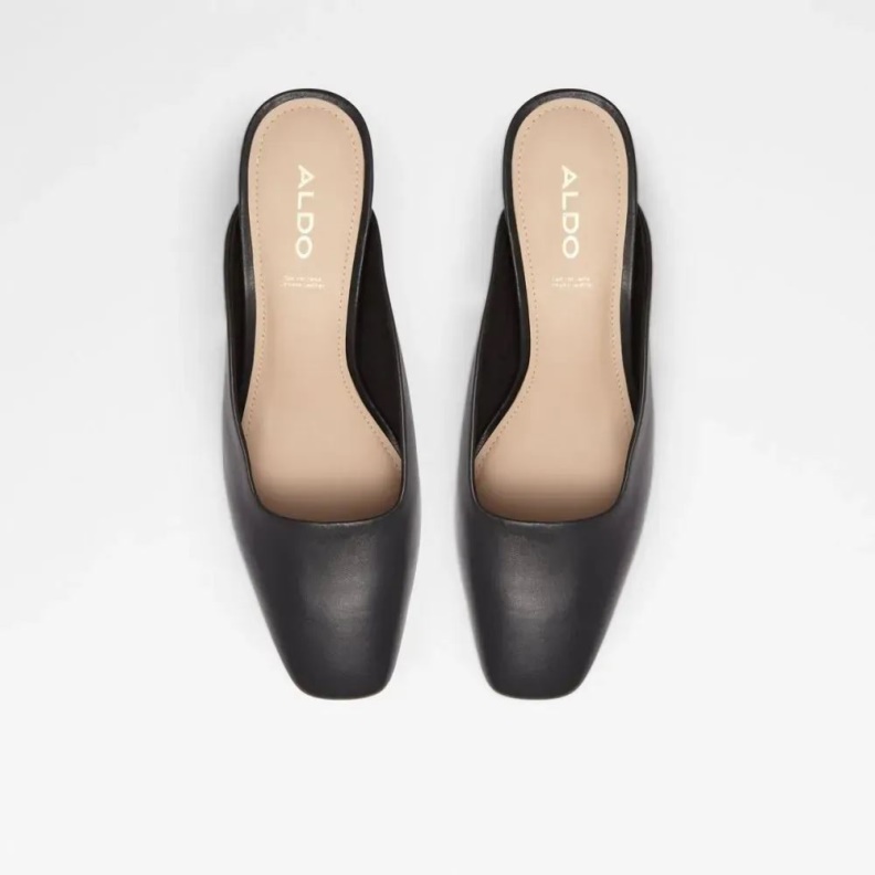 Fashion Black Brerwen Women's Square Toe Block Heel Mule Aldo