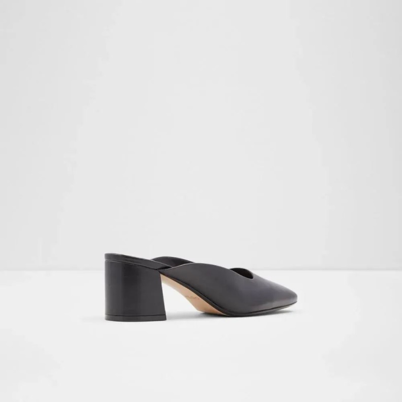Fashion Black Brerwen Women's Square Toe Block Heel Mule Aldo