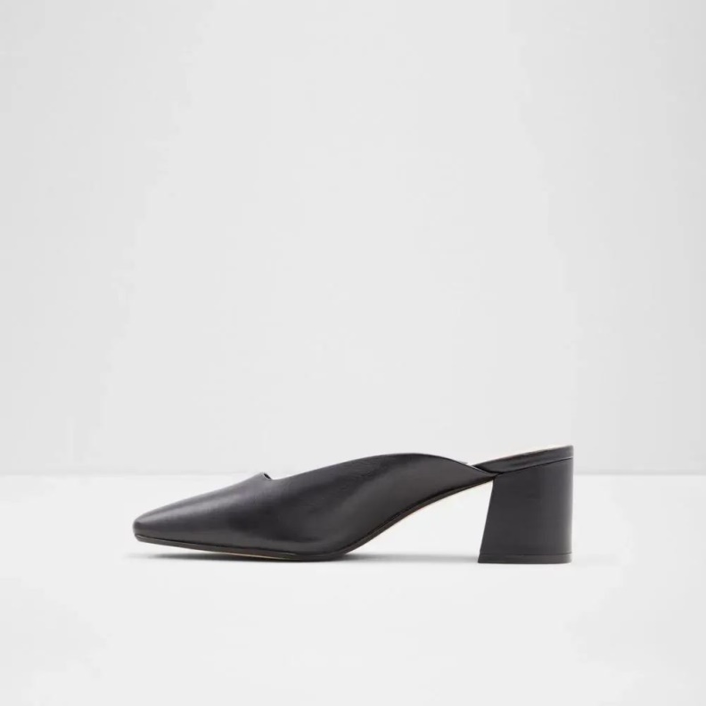 Fashion Black Brerwen Women's Square Toe Block Heel Mule Aldo
