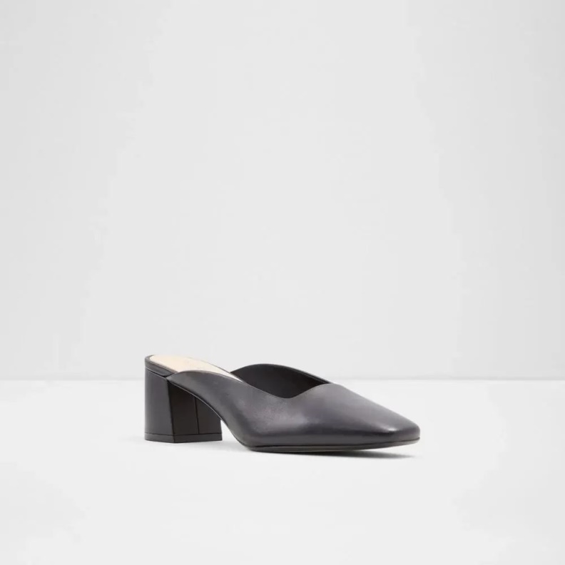 Fashion Black Brerwen Women's Square Toe Block Heel Mule Aldo