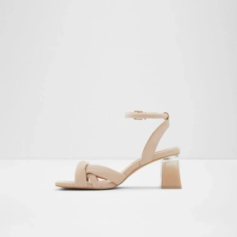 Aldo Bubble Women's Two Piece Heeled Sandal Bone Fashion