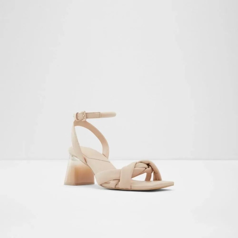 Aldo Bubble Women's Two Piece Heeled Sandal Bone Fashion