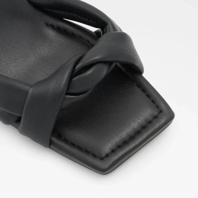 Aldo Fashion Black Bubble Women's Two Piece Heeled Sandal