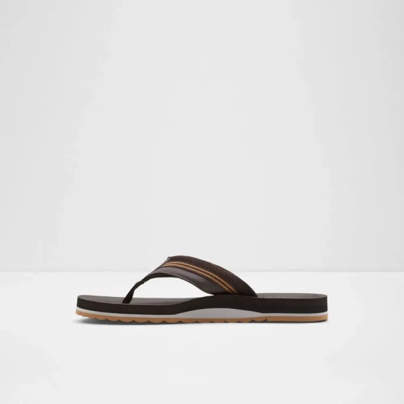 Burges Men's Thong Flat Sandal Fashion Aldo Dark-Brown