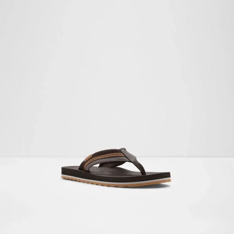 Burges Men's Thong Flat Sandal Fashion Aldo Dark-Brown