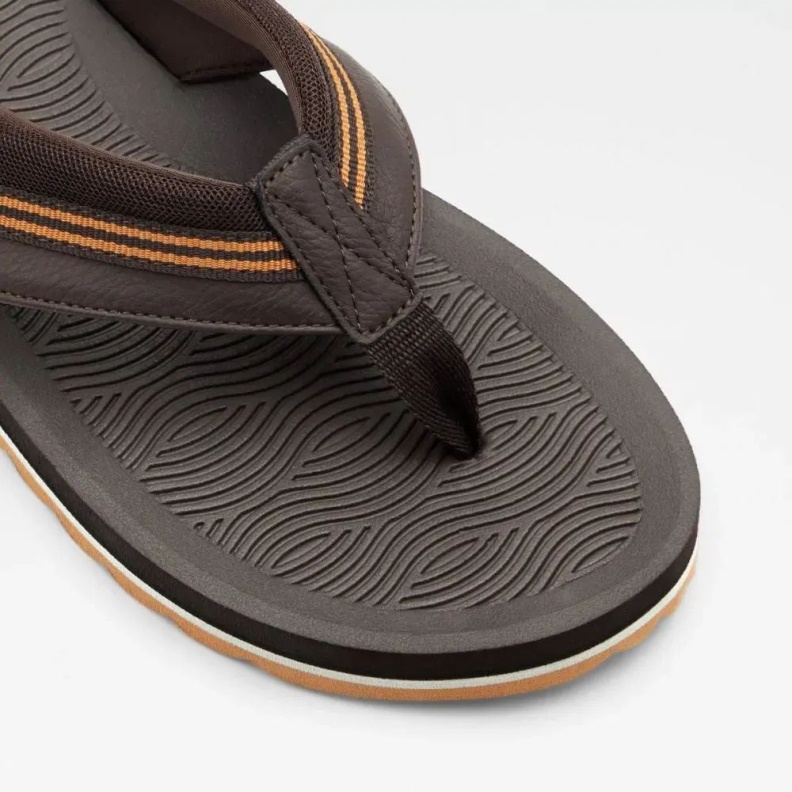 Burges Men's Thong Flat Sandal Fashion Aldo Dark-Brown