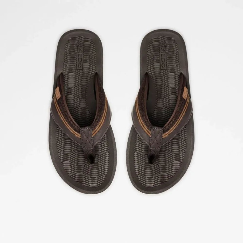 Burges Men's Thong Flat Sandal Fashion Aldo Dark-Brown