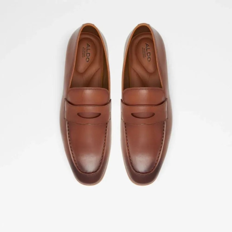 Cognac Aldo Fashion Byron Men's Slip-On Almond Toe Loafer