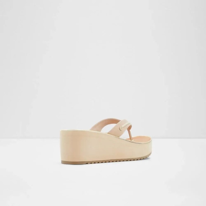 Bone Calidan Women's Thong Beach Wedge Sandal Fashion Aldo