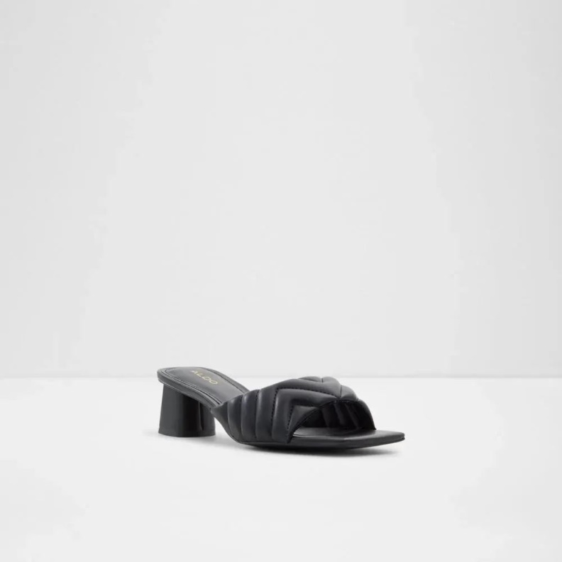Black Celesta Women's Low Block Heel Sandal Fashion Aldo