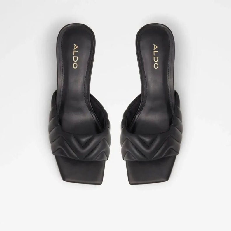 Black Celesta Women's Low Block Heel Sandal Fashion Aldo