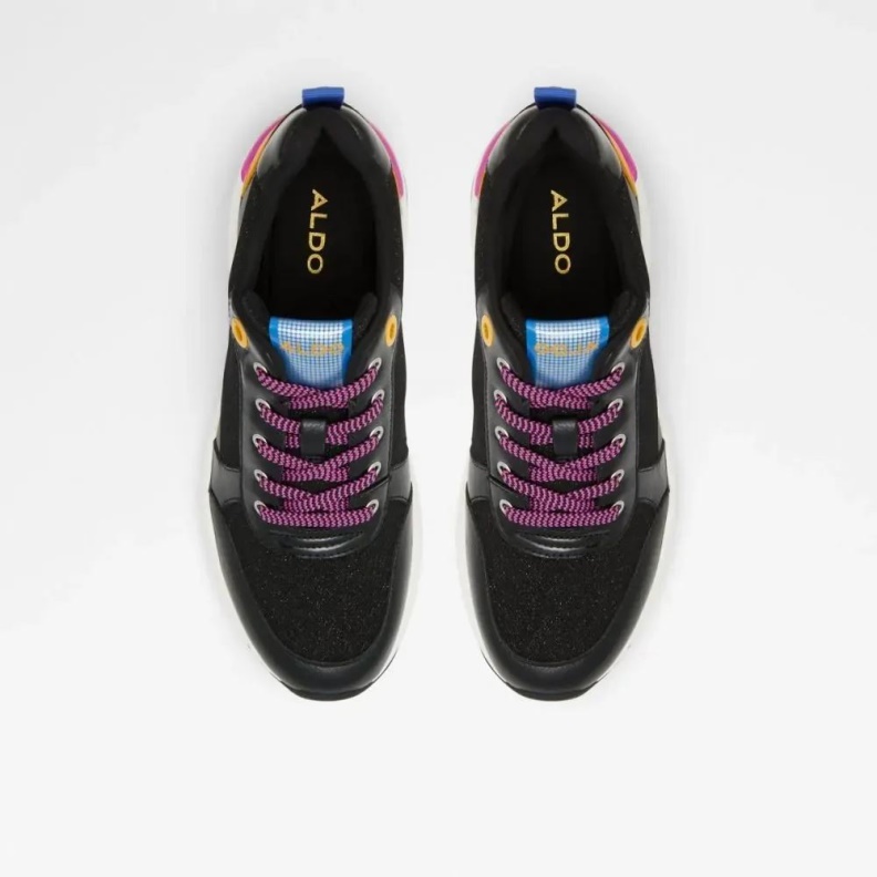 Other-Black Cerina Women's Laced-Up Wedge Sneaker Fashion Aldo