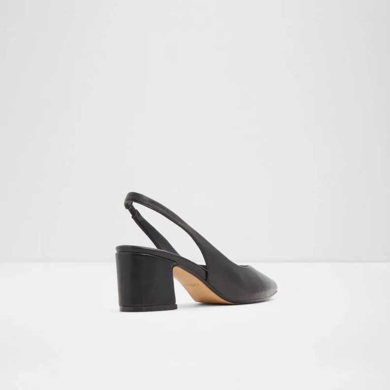 Fashion Aldo Civet Women's Pointed Toe Block Heel Sandal Black