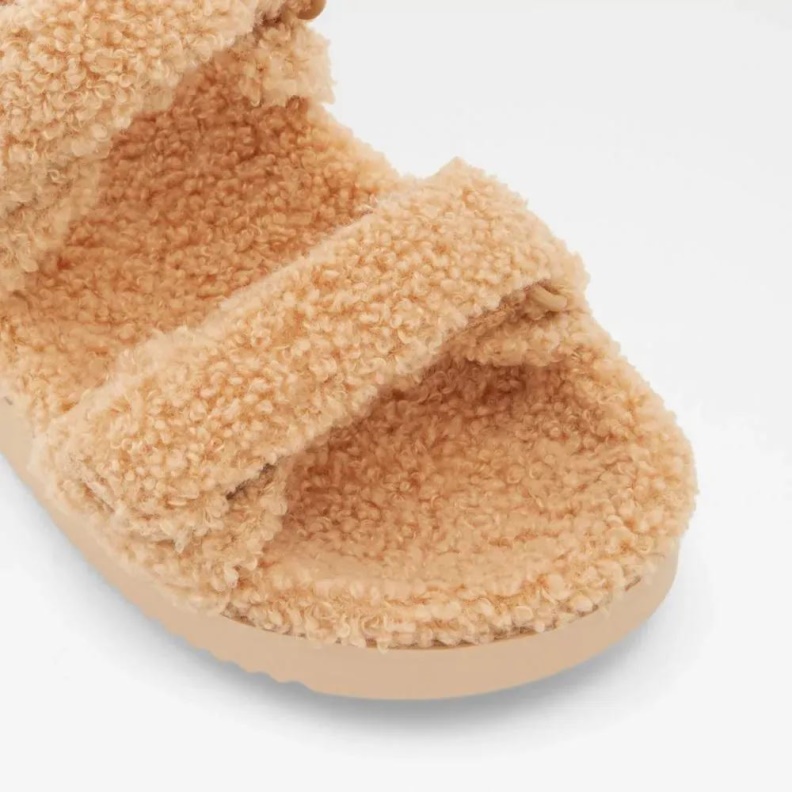 Fashion Aldo Cloud Women's Two Piece Flat Sandal Beige