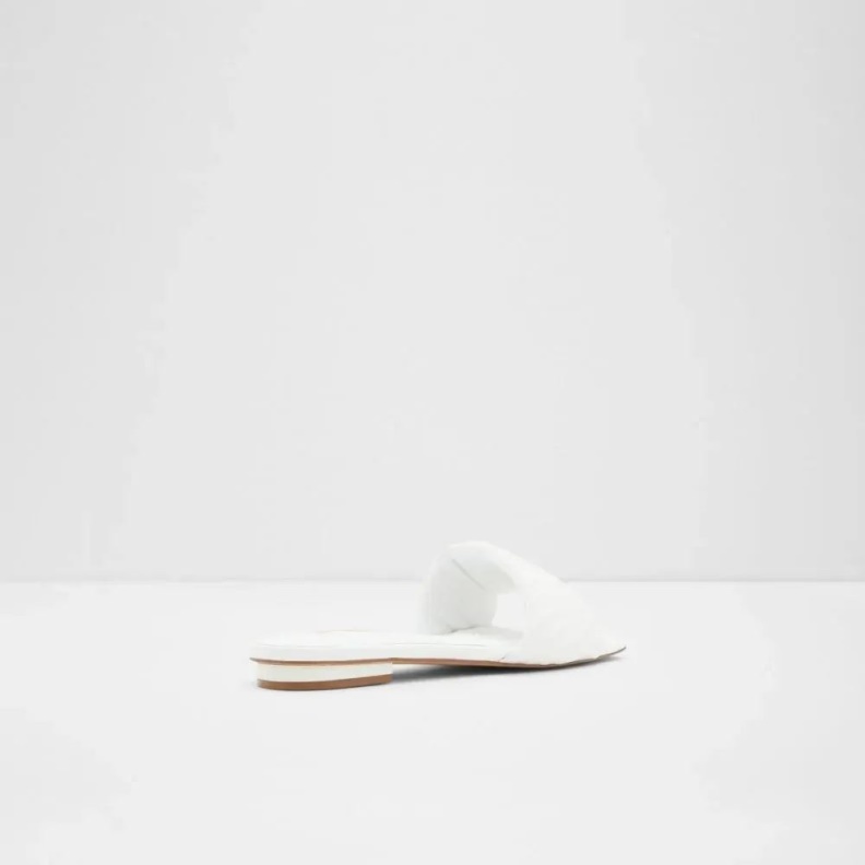 White Cleona Women's Flat Sandal Fashion Aldo