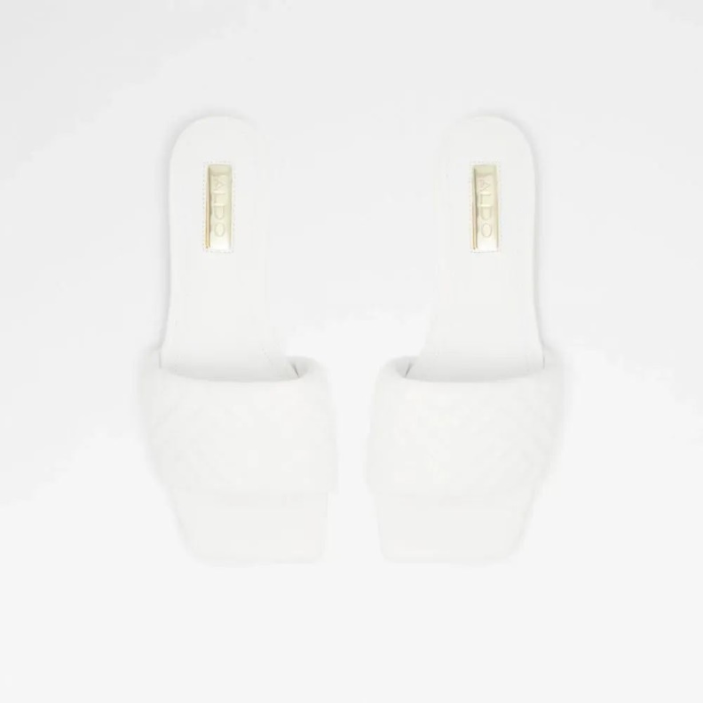 White Cleona Women's Flat Sandal Fashion Aldo