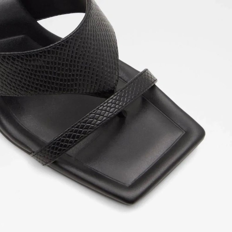 Aldo Fashion Black Coasa Women's Mid Block Heel Sandal