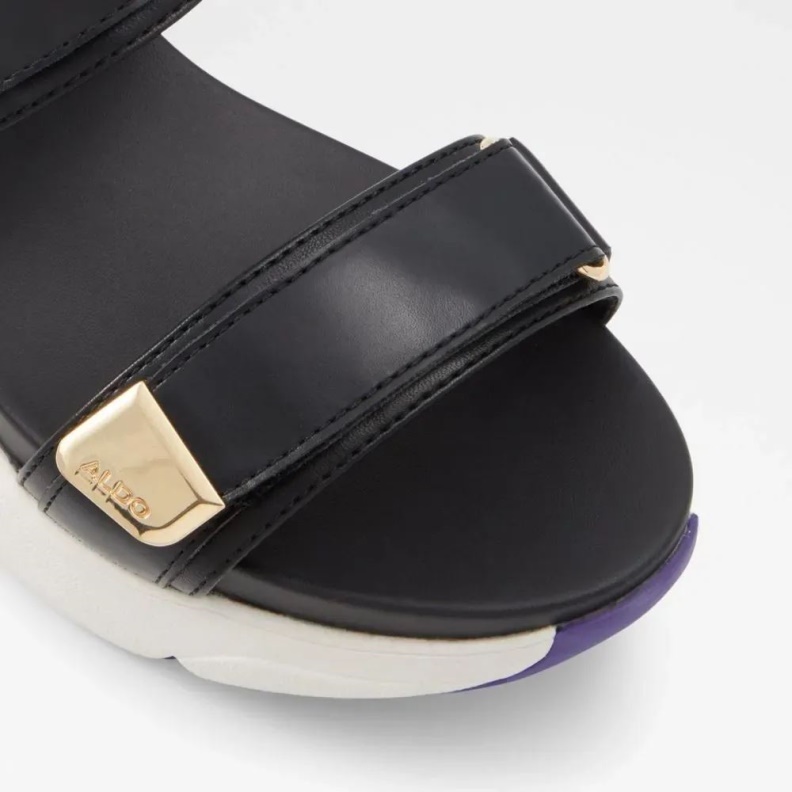 Colbie Women's Two Piece Wedge Sandal Fashion Aldo Black Multi