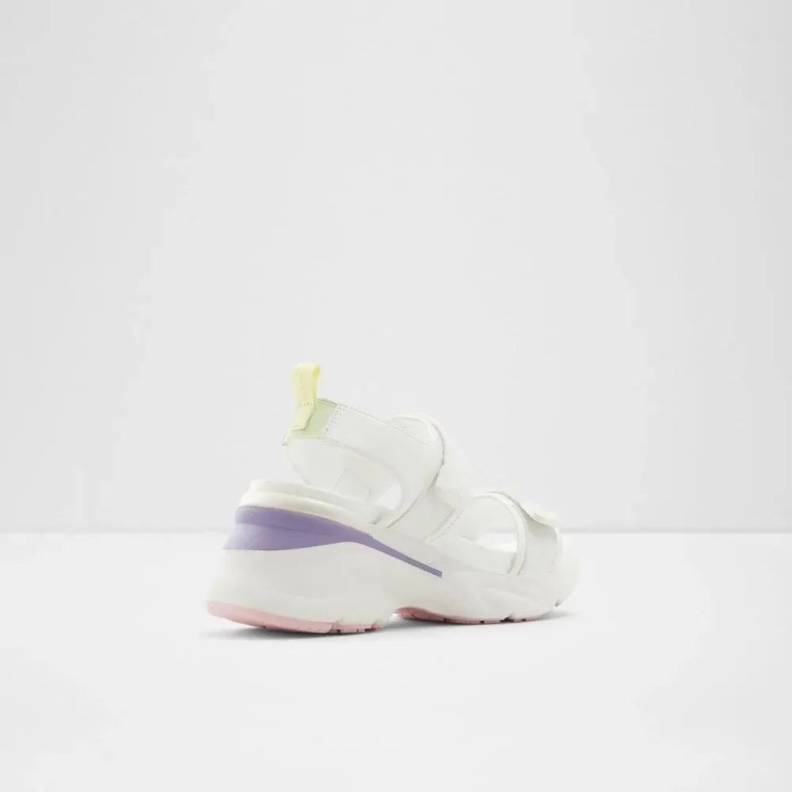 Colbie Women's Two Piece Wedge Sandal Fashion White Aldo