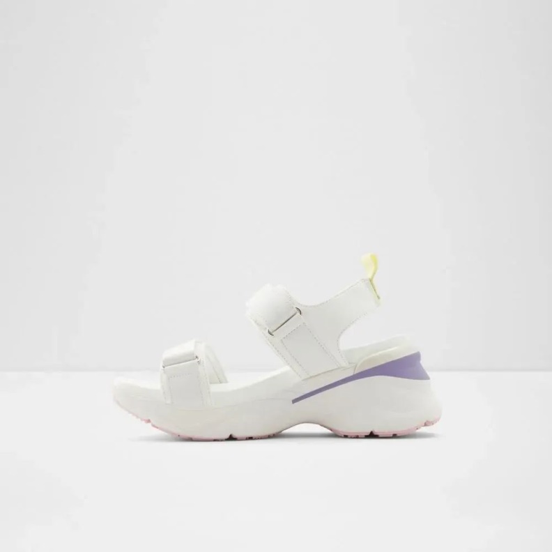 Colbie Women's Two Piece Wedge Sandal Fashion White Aldo