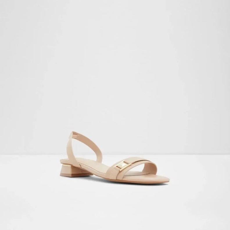 Aldo Crescenta Women's Two-Piece Flat Heel Sandal Bone Fashion