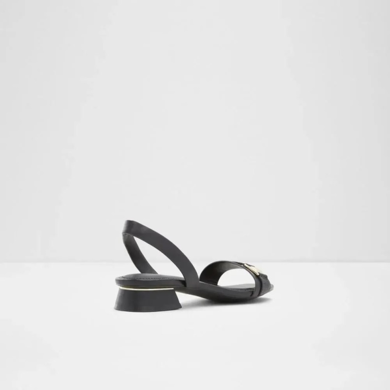 Fashion Aldo Black Crescenta Women's Slip-On Heel Sandal