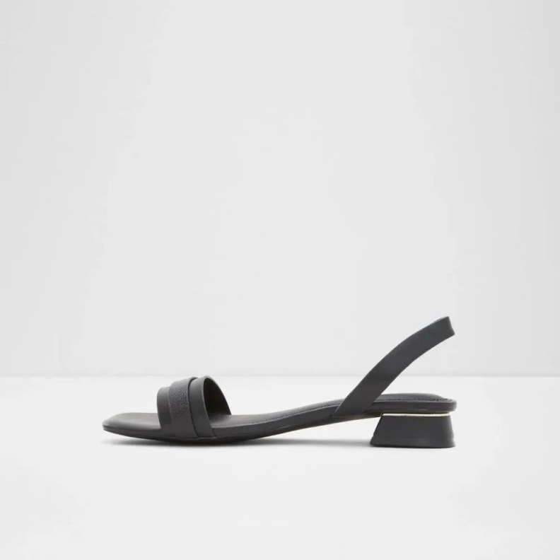 Fashion Aldo Black Crescenta Women's Slip-On Heel Sandal