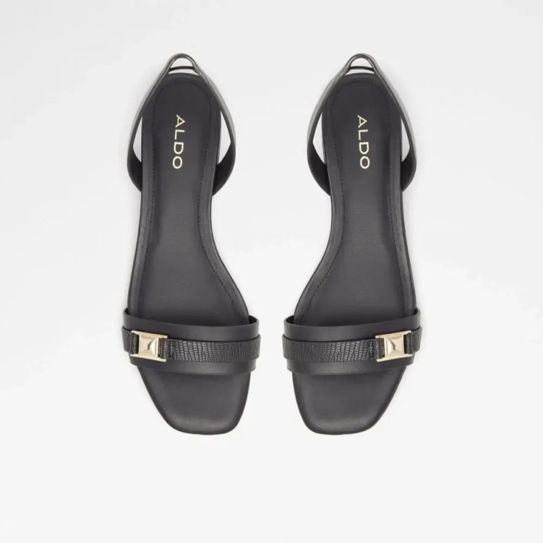 Fashion Aldo Black Crescenta Women's Slip-On Heel Sandal