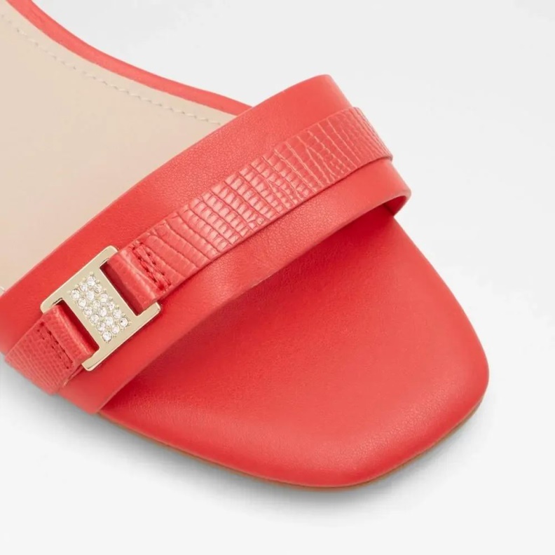 Fashion Aldo Crescenta Women's Two-Piece Flat Heel Sandal Red