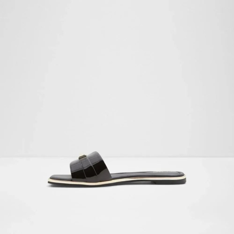 Black Fashion Aldo Darine Women's Flat Slide Sandal