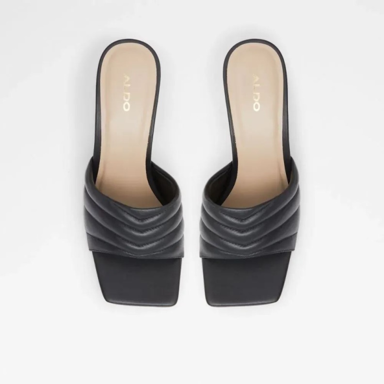 Fashion Aldo Black Daniellita Women's Slip-On Heeled Sandal