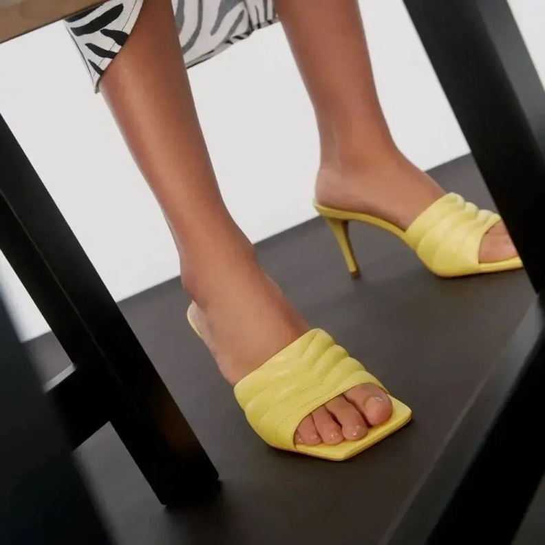 Fashion Bright-Green Daniellita Women's Slide Mid Heel Sandal Aldo