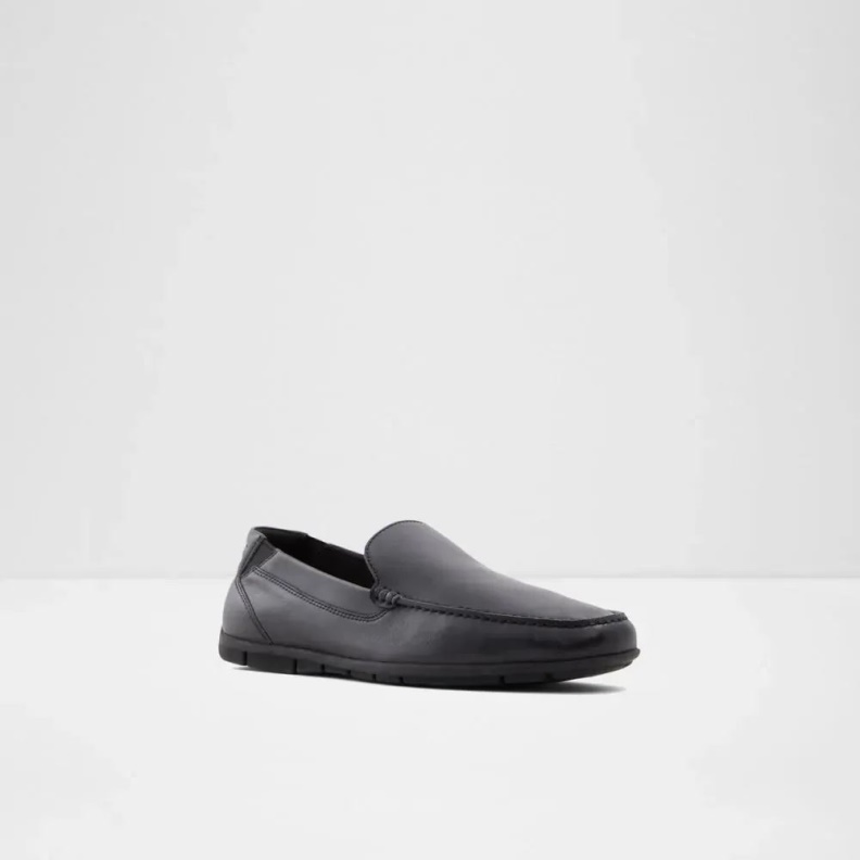 Aldo Fashion Black Demetriflex-W Men's Leather Moccasin