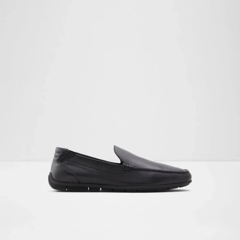 Aldo Fashion Black Demetriflex-W Men's Leather Moccasin